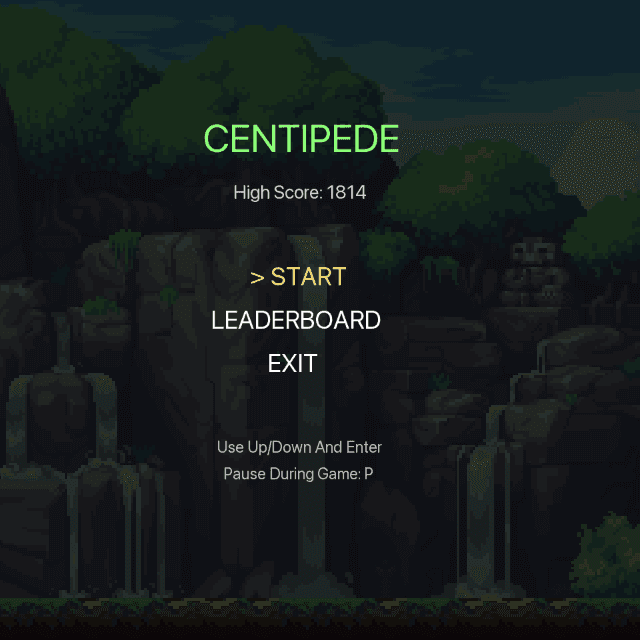 Centipede - SFML Arcade Game - Main Menu